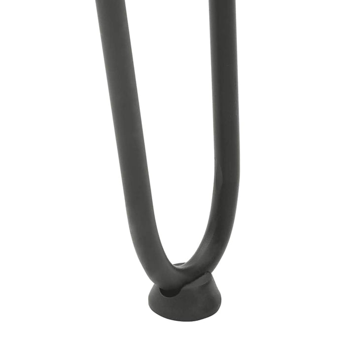 picioare tip ac de păr pentru masă consolă, antracit, 72 cm, oțel masiv, 4 buc. WALTI