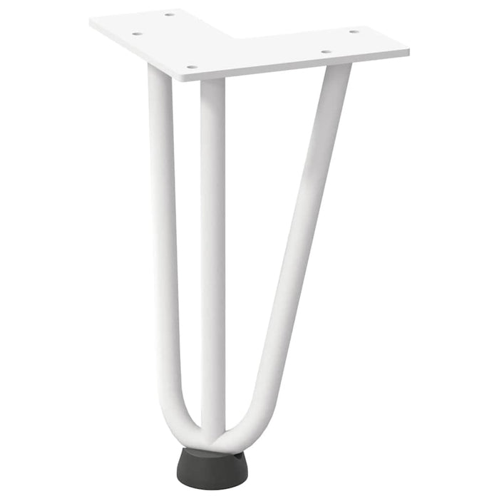 Picioare tip agrafă pentru măsuță de cafea, 4 buc., alb, 20 cm, oțel masiv WALTI