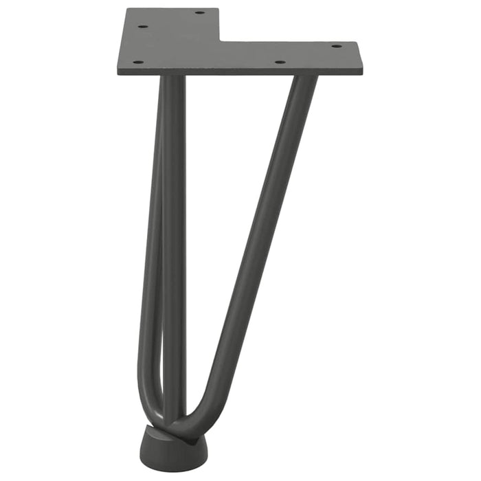 Picioare tip agrafă pentru măsuță de cafea, 4 buc., antracit, 20 cm, oțel masiv - WALTI WALTI