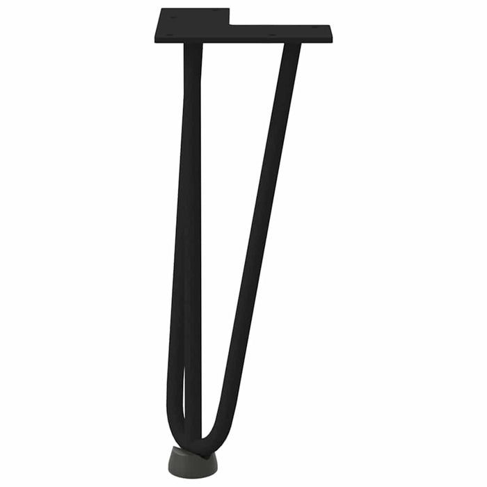 Picioare tip agrafă pentru măsuță de cafea, 4 buc., negru, 30 cm, oțel masiv WALTI