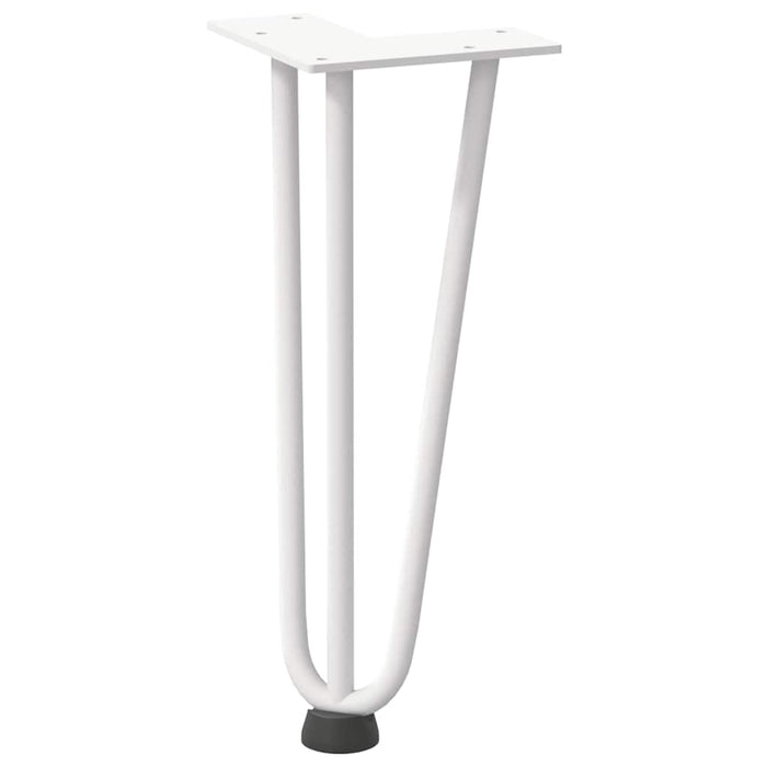 Picioare tip agrafă pentru măsuță de cafea, 4 buc., alb, 30 cm, oțel masiv - WALTI WALTI