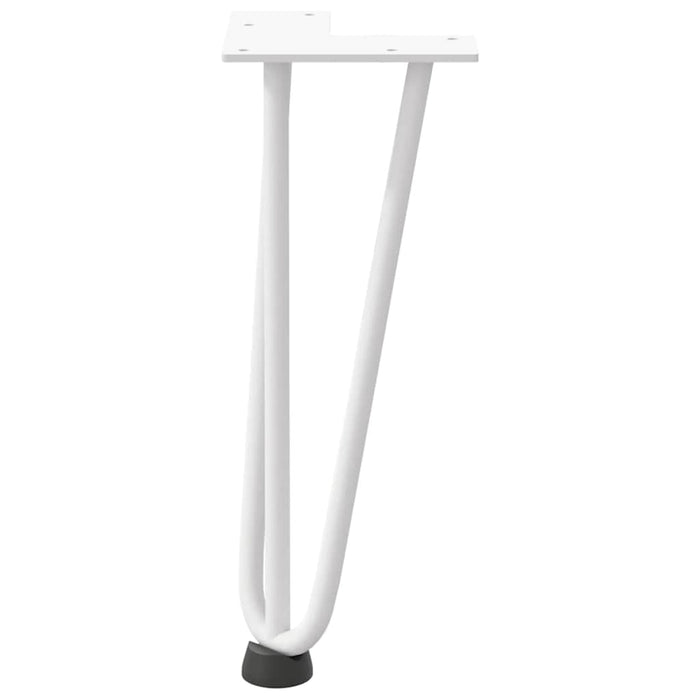 Picioare tip agrafă pentru măsuță de cafea, 4 buc., alb, 30 cm, oțel masiv - WALTI WALTI