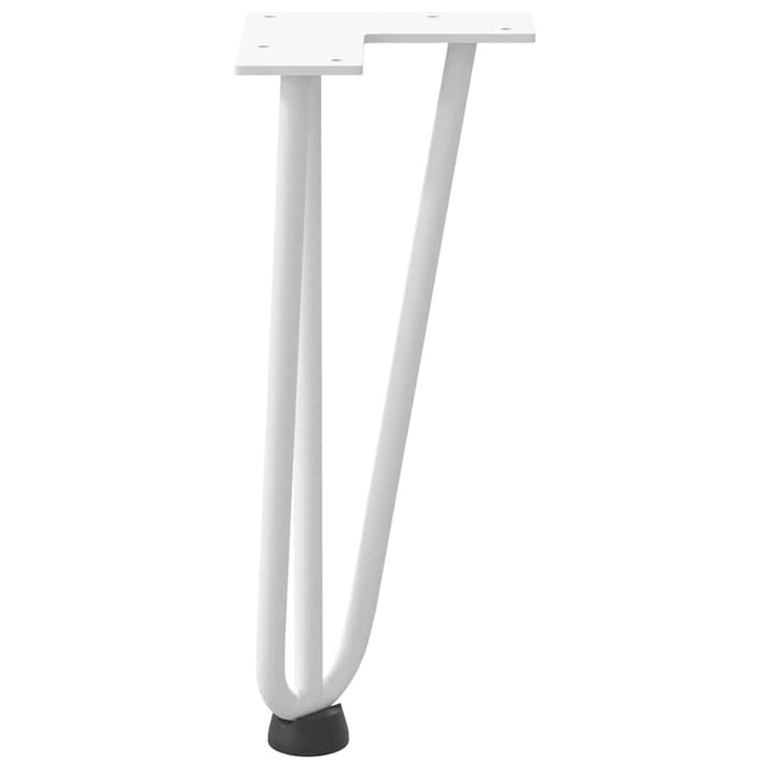 Picioare tip agrafă pentru măsuță de cafea, 4 buc., alb, 30 cm, oțel masiv - WALTI WALTI