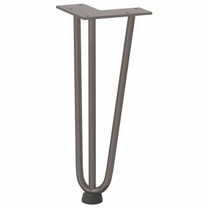 Picioare tip agrafă pentru măsuță de cafea, 4 buc., oțel natural, 30 cm, oțel masiv WALTI