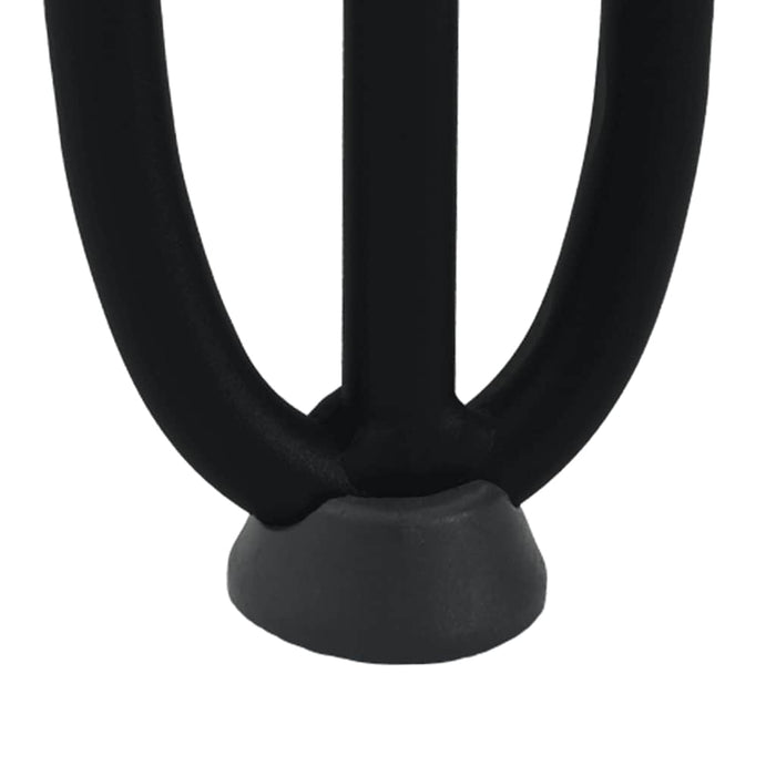 Picioare de masă în ac de păr 4 buc Negru 42 cm Oțel masiv - WALTI WALTI