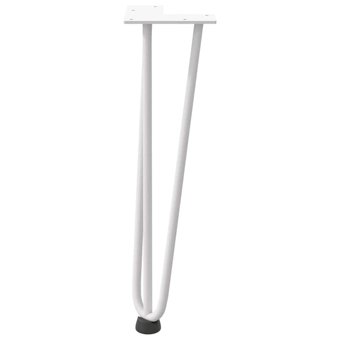 Picioare tip agrafă pentru măsuță de cafea, 4 buc., alb, 42 cm, oțel masiv WALTI