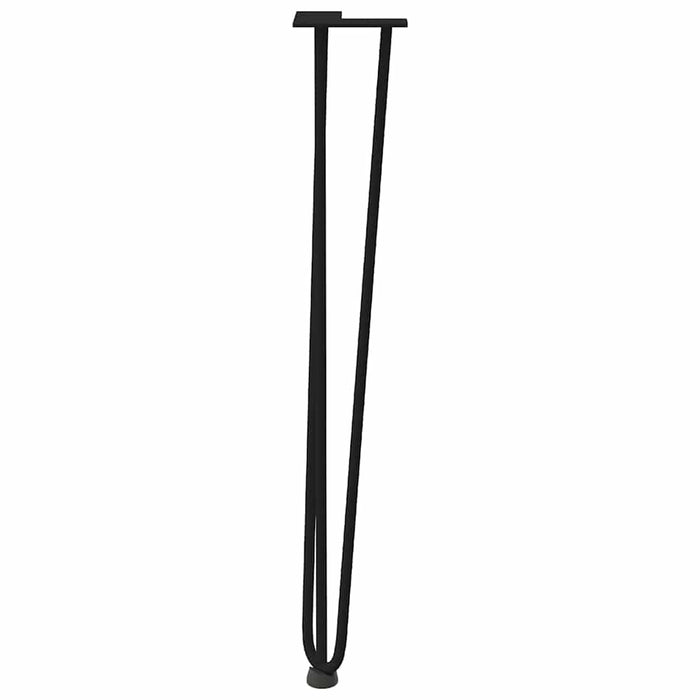 picioare tip ac de păr pentru masă consolă, 4 buc., negru, 72 cm, oțel masiv WALTI