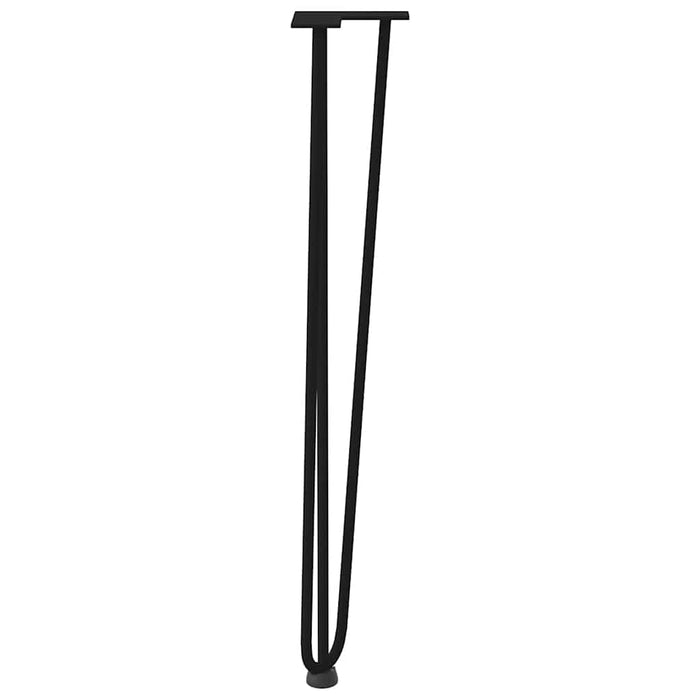 picioare tip ac de păr pentru masă consolă, 4 buc., negru, 72 cm, oțel masiv WALTI