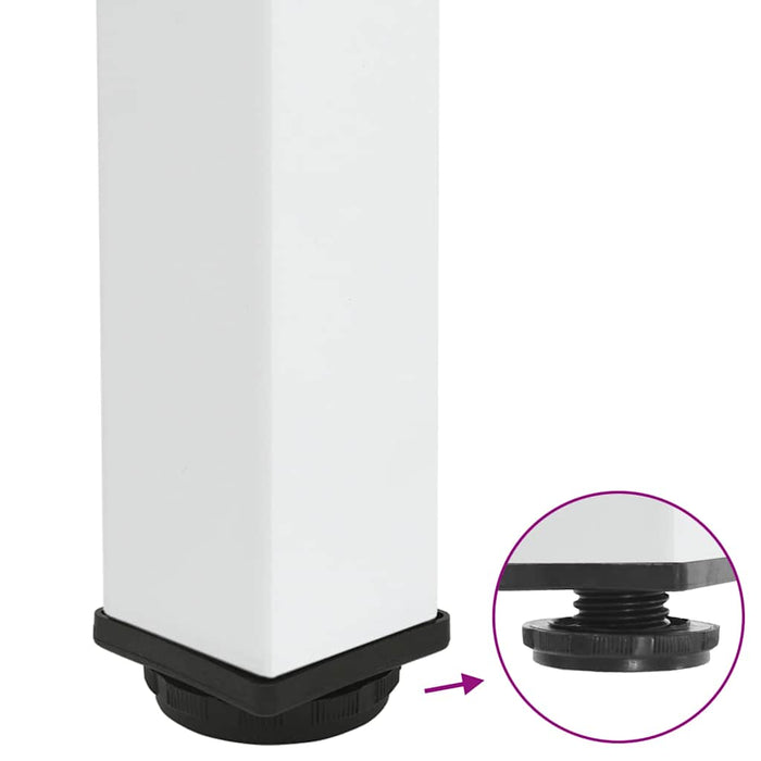 Picioare pentru măsuță de cafea, 4 buc., alb, 30-32 cm, oțel WALTI