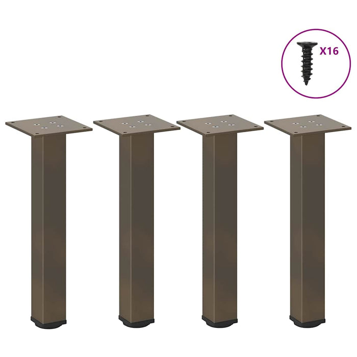 Picioare pentru măsuță de cafea, 4 buc., oțel natural, 30-32 cm WALTI