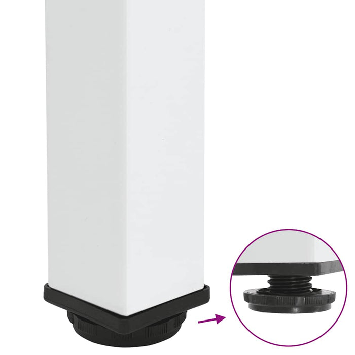 Picioare pentru măsuță de cafea, 4 buc., alb, 42-44 cm, oțel WALTI