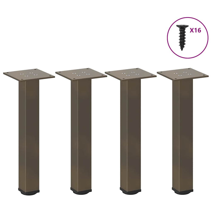 Picioare pentru masă de cafea, 4 buc., oțel natural, 42-44 cm WALTI