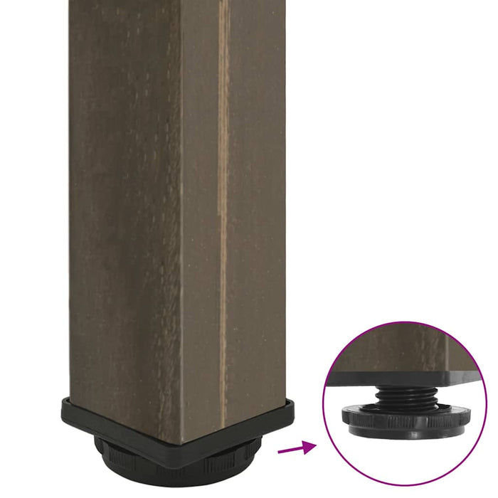 Picioare pentru masă de cafea, 4 buc., oțel natural, 42-44 cm WALTI