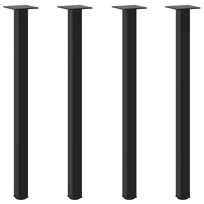 Picioare masă consolă, 4 buc., negru, 72-74 cm, oțel WALTI