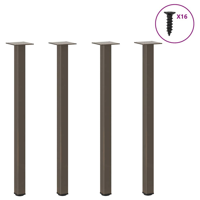 Picioare masă consolă, 4 buc., oțel natural, 72-74 cm WALTI