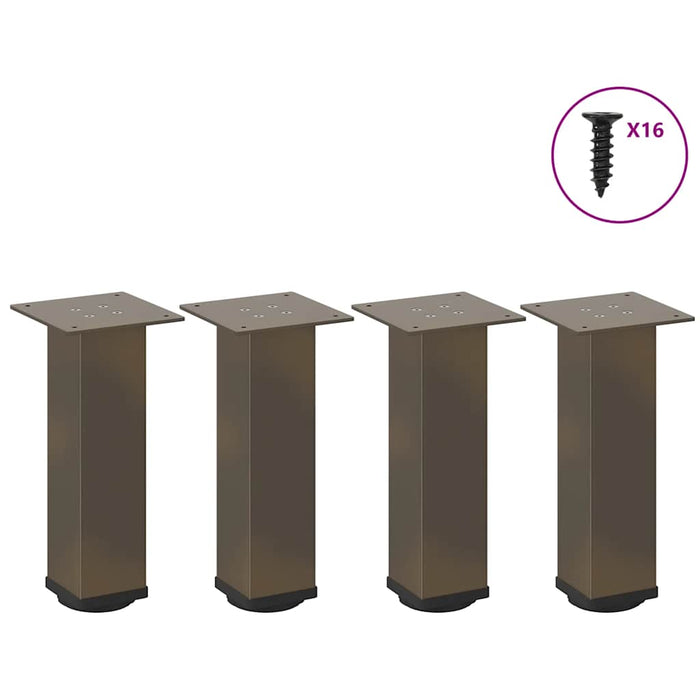 Picioare pentru masă de cafea, 4 buc., oțel natural, 42-44 cm WALTI