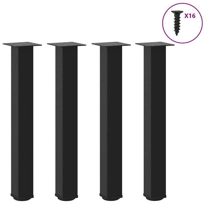 Picioare masă consolă, 4 buc., negru, 72-74 cm, oțel WALTI