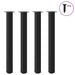 Picioare de masă de bar, 4 buc., negru, 100-102 cm, oțel - WALTI WALTI