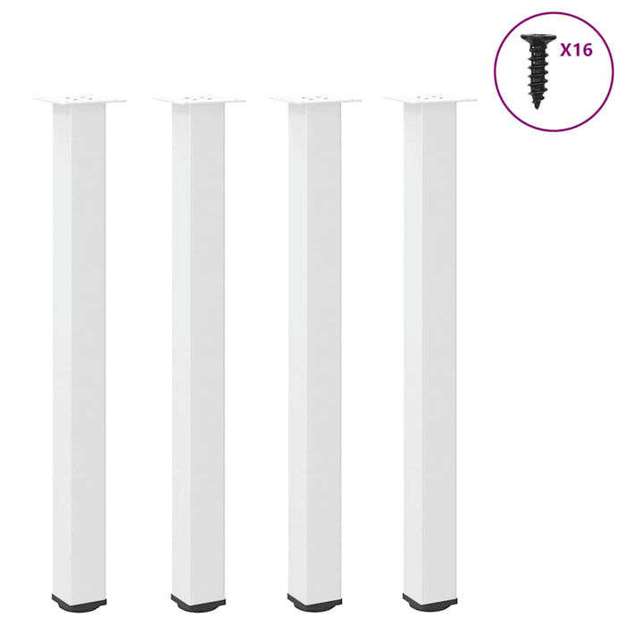 Picioare de masă de bar, 4 buc., alb, 100-102 cm, oțel - WALTI WALTI