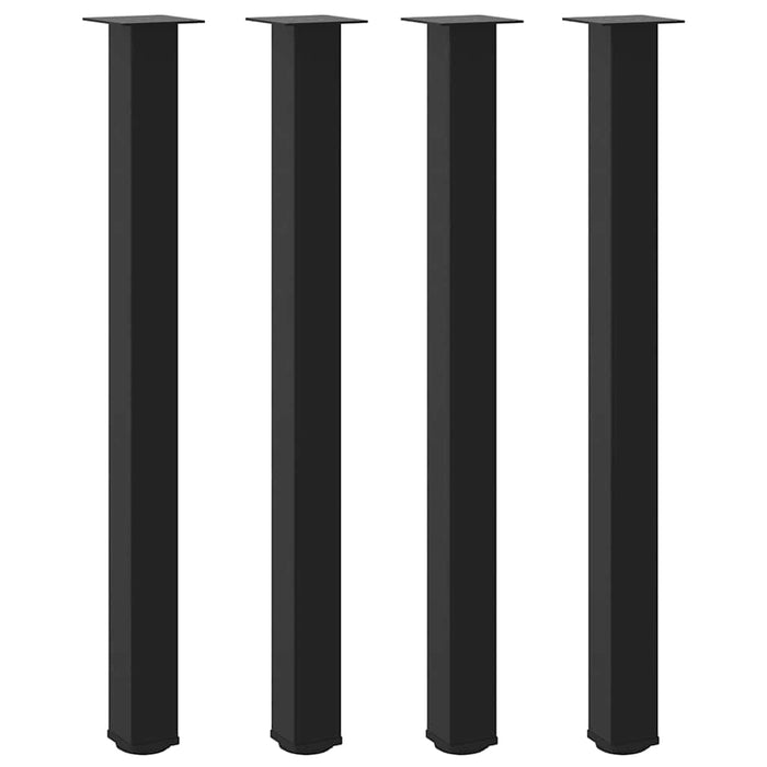 Picioare de masă de bar, 4 buc., negru, 110-112 cm, oțel WALTI