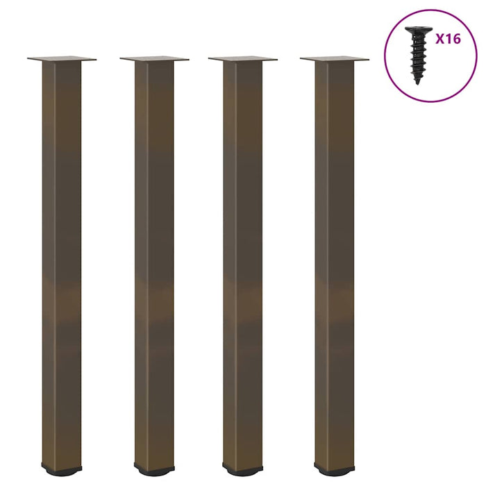 Picioare de masă de bar, 4 buc., oțel natural, 110-112 cm WALTI