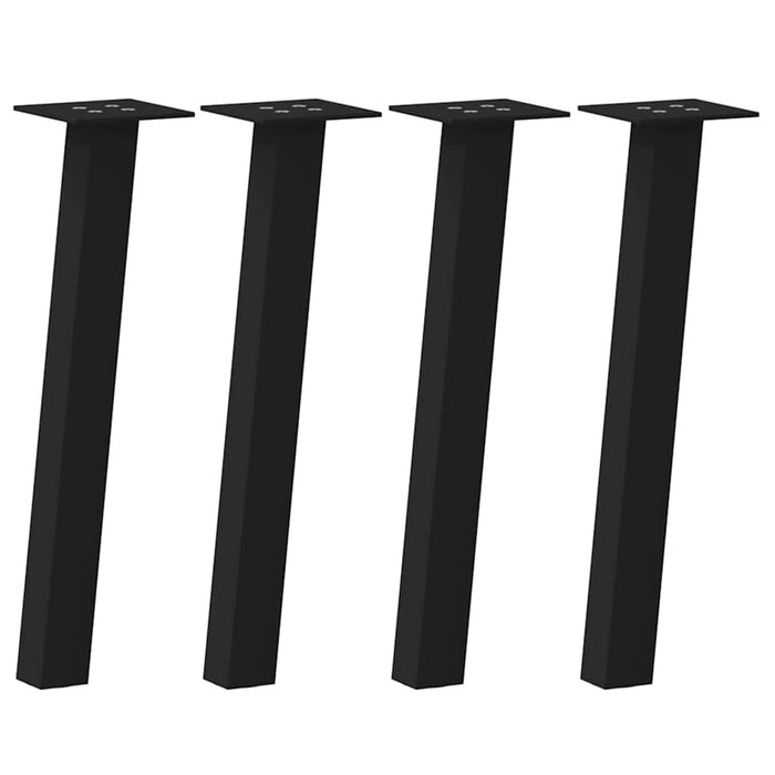 Picioare pentru măsuță de cafea, 4 buc., negru, 42 cm, oțel WALTI