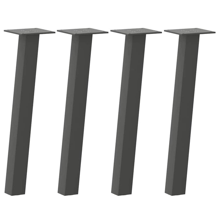 Picioare pentru măsuță de cafea, antracit, 42 cm, oțel, 4 buc. WALTI