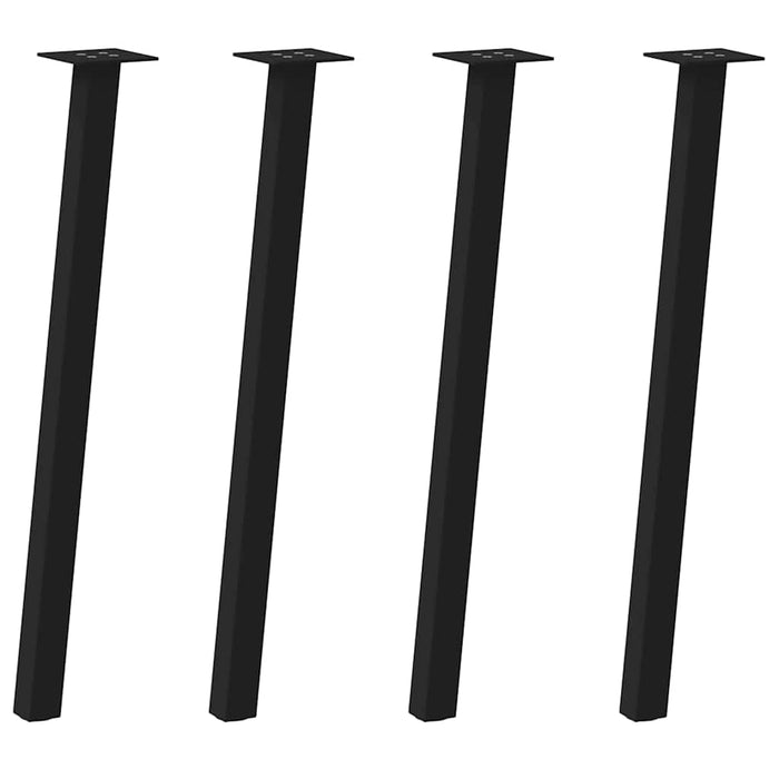Picioare masă consolă, 4 buc., negru, 72 cm, oțel WALTI