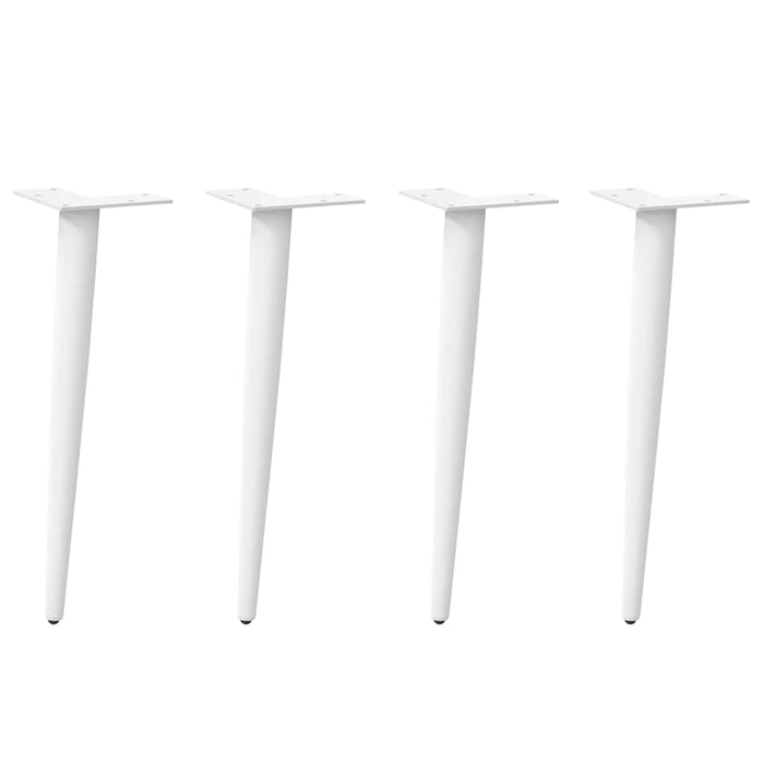 Picioare pentru măsuță de cafea, formă conică, 4 buc., alb, 42-43 cm, oțel - WALTI WALTI