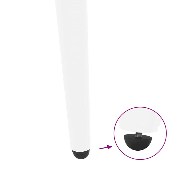 Picioare de masă consolă formă conică, 4 buc., alb, 72-73 cm, oțel - WALTI WALTI