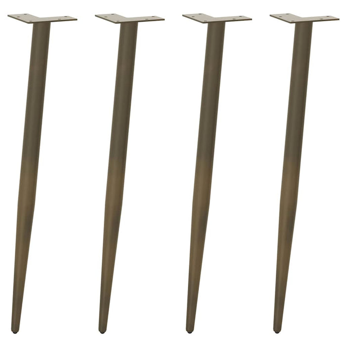 Picioare de masă consolă formă conică, 4 buc., oțel natural, 72-73 cm WALTI