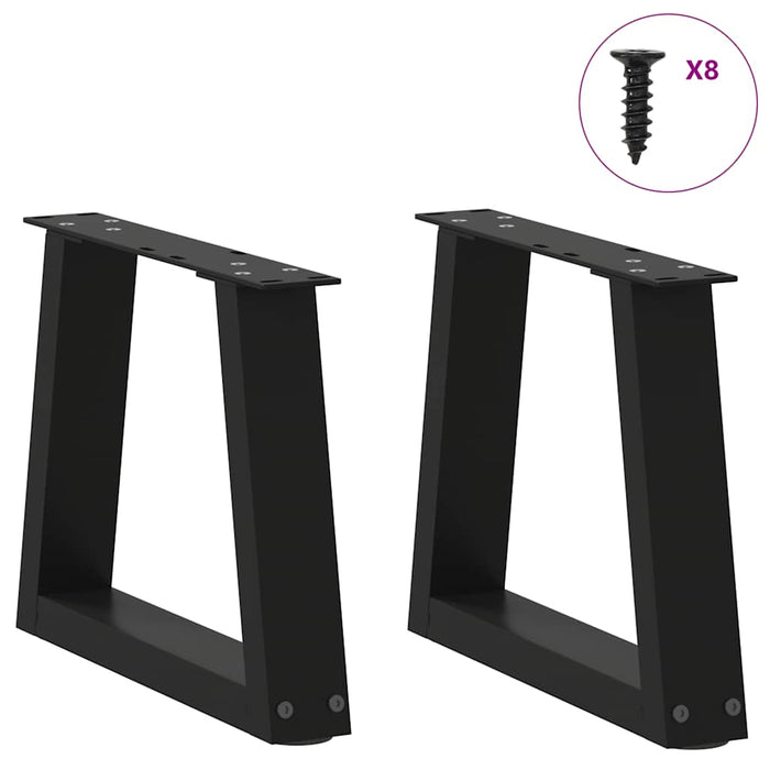 Picioare pentru măsuță de cafea în formă de V, 2 buc., negru, 30x(30-31,3) cm, oțel WALTI