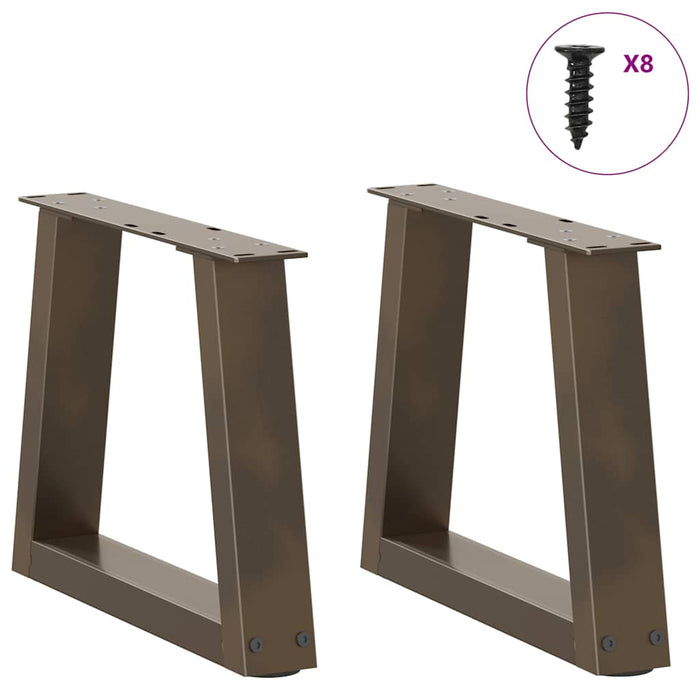 Picioare pentru măsuță de cafea în formă de V, 2 buc., oțel natural, 30x(30-31,3) cm WALTI