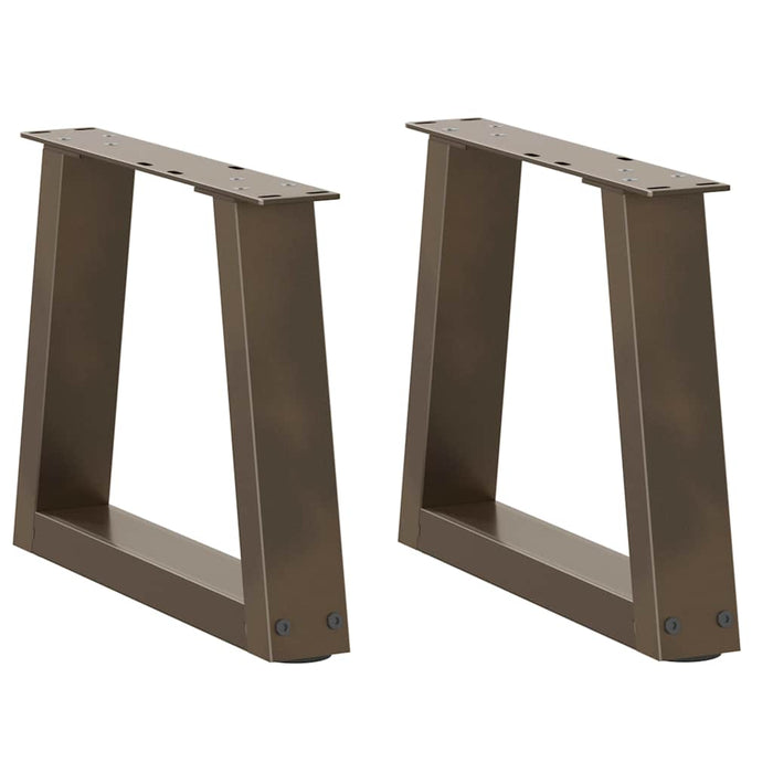 Picioare pentru măsuță de cafea în formă de V, 2 buc., oțel natural, 40x(30-31,3) cm WALTI