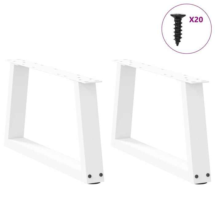 Picioare pentru măsuță de cafea în formă de V, 2 buc., alb, 50x(30-31,3) cm, oțel WALTI