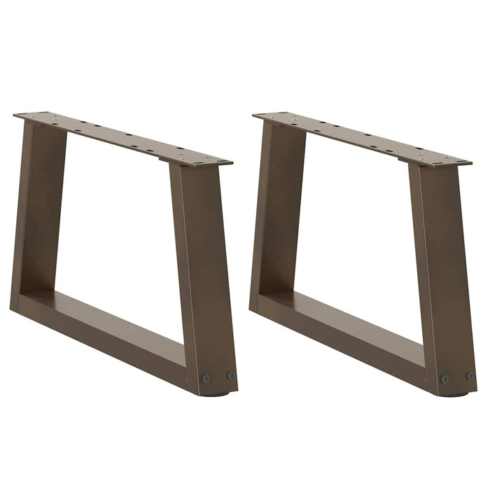 Picioare pentru măsuță de cafea în formă de V, 2 buc., oțel natural, 60 x (30-31,3) cm WALTI