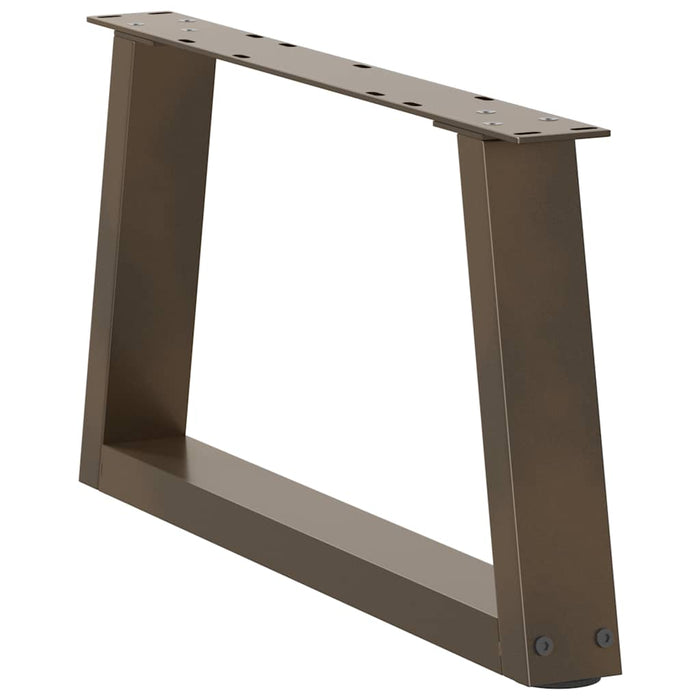 Picioare pentru măsuță de cafea în formă de V, 2 buc., oțel natural, 60 x (30-31,3) cm WALTI