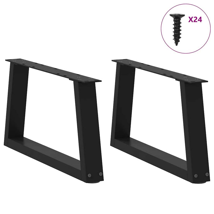 Picioare pentru măsuță de cafea în formă de V, 2 buc., negru, 70x(30-31,3) cm, oțel WALTI