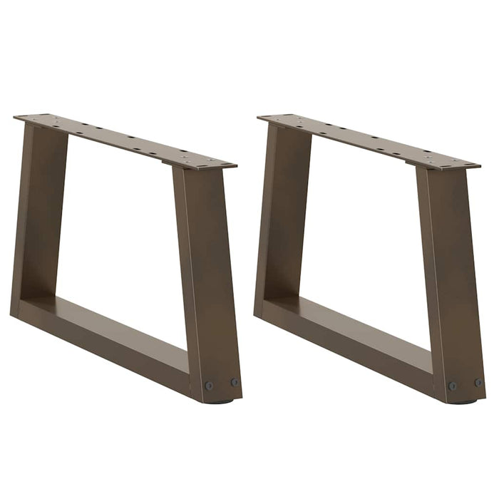 Picioare pentru măsuță de cafea în formă de V, 2 buc., oțel natural, 70x(30-31,3) cm WALTI