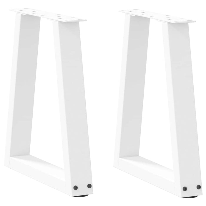 Picioare pentru măsuță de cafea în formă de V, 2 buc., alb, 38x(42-43,3) cm, oțel - WALTI WALTI