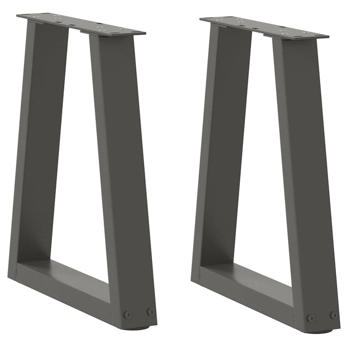 Picioare pentru măsuță de cafea în formă de V, 2 buc., antracit, 38x(42-43,3) cm, oțel WALTI