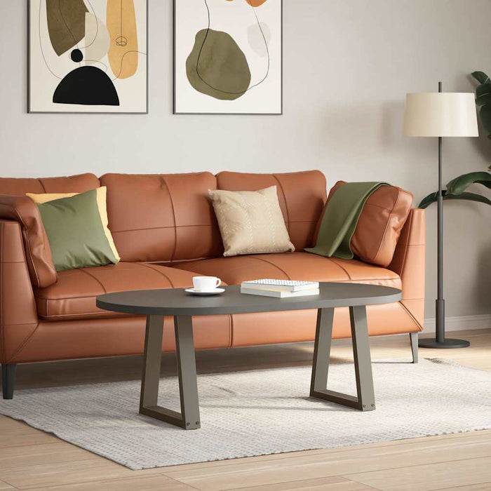 Picioare pentru măsuță de cafea în formă de V, 2 buc., oțel natural, 38x(42-43,3) cm WALTI