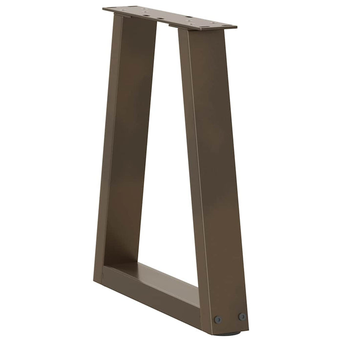 Picioare pentru măsuță de cafea în formă de V, 2 buc., oțel natural, 38x(42-43,3) cm WALTI