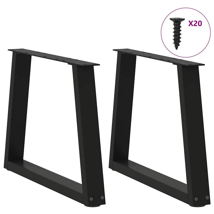 Picioare pentru măsuță de cafea în formă de V, 2 buc., negru, 50x(42-43,3) cm, oțel WALTI