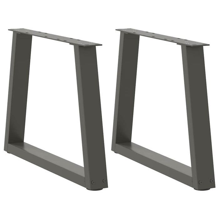 Picioare pentru măsuță de cafea în formă de V, 2 buc., antracit, 50x(42-43,3) cm, oțel WALTI
