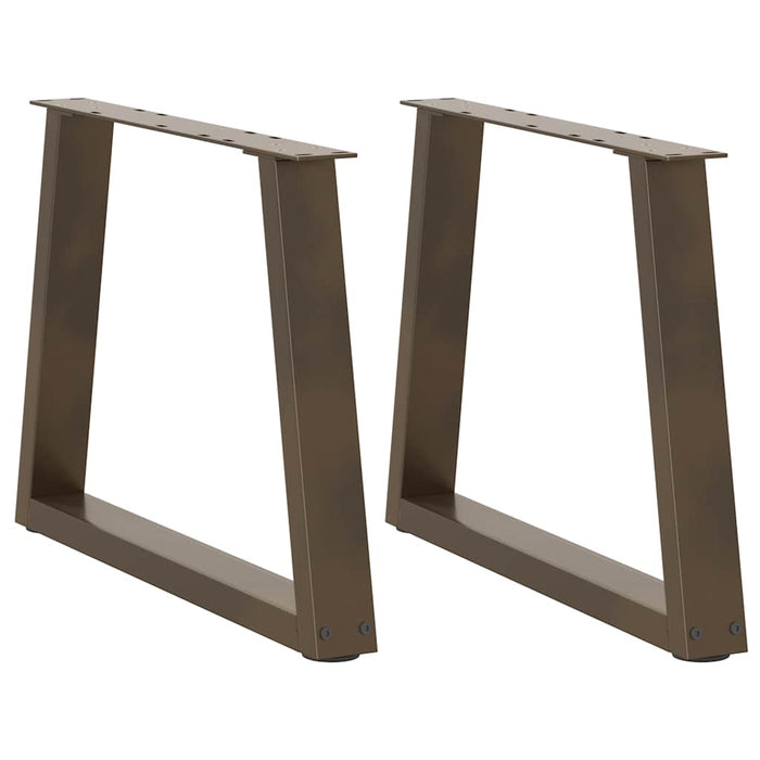 Picioare pentru măsuță de cafea în formă de V, 2 buc., oțel natural, 50x(42-43,3) cm WALTI