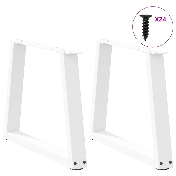 Picioare pentru măsuță de cafea în formă de V, 2 buc., alb, 60 x (42-43,3) cm, oțel WALTI