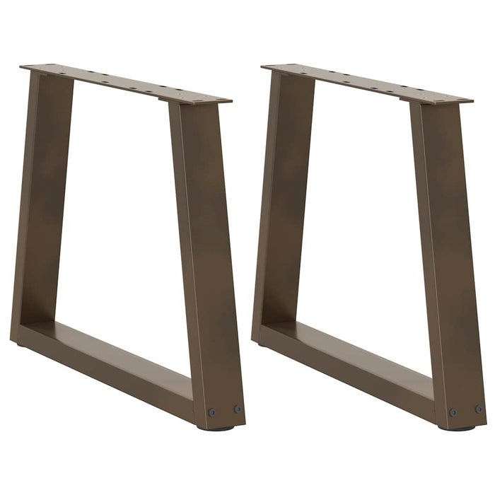 Picioare pentru măsuță de cafea în formă de V, 2 buc., oțel natural, 60 x (42-43,3) cm WALTI