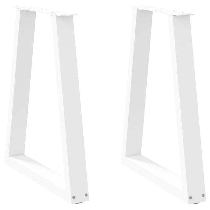 Picioare de masă în formă de V, 2 buc., alb, 50x(72-73,3) cm, oțel - WALTI WALTI