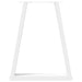 Picioare de masă în formă de V, 2 buc., alb, 50x(72-73,3) cm, oțel - WALTI WALTI